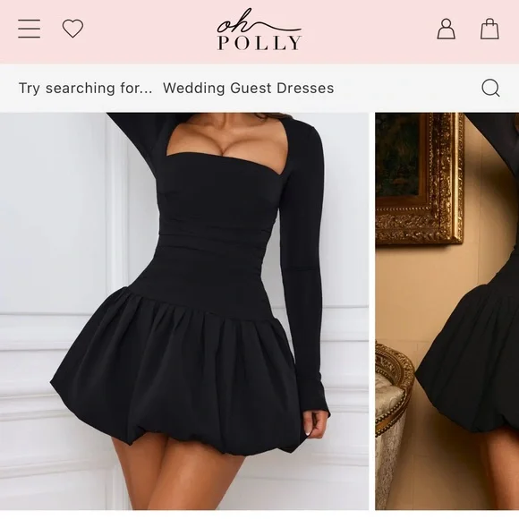 Oh Polly Longsleeve Bubble Mini Dress☕️ - Picture 9 of 12